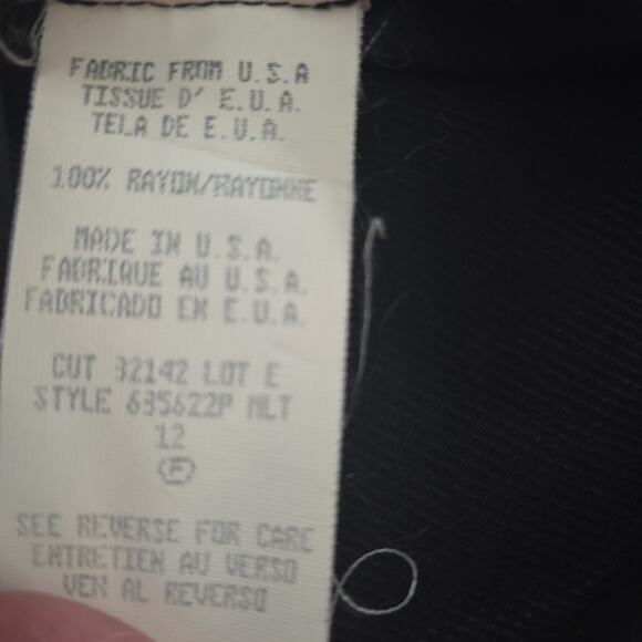 Carole Little Red Pink Blue & Black 100% Rayon Color Block Button Up Vest Sz 12 - Picture 5 of 7